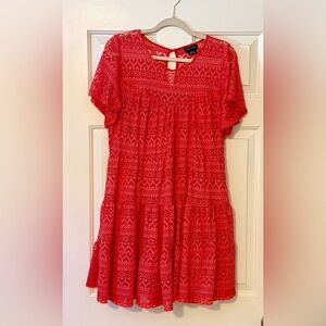 City Chic Coral Lace Dress